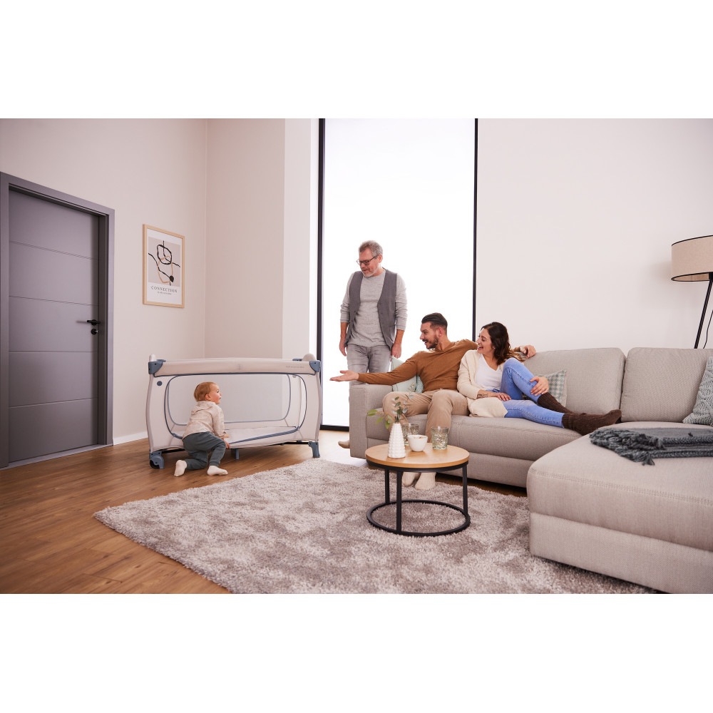 Hauck Sleep N Play Go Plus - детский манеж-кроватка на колесах • Dusty Blue