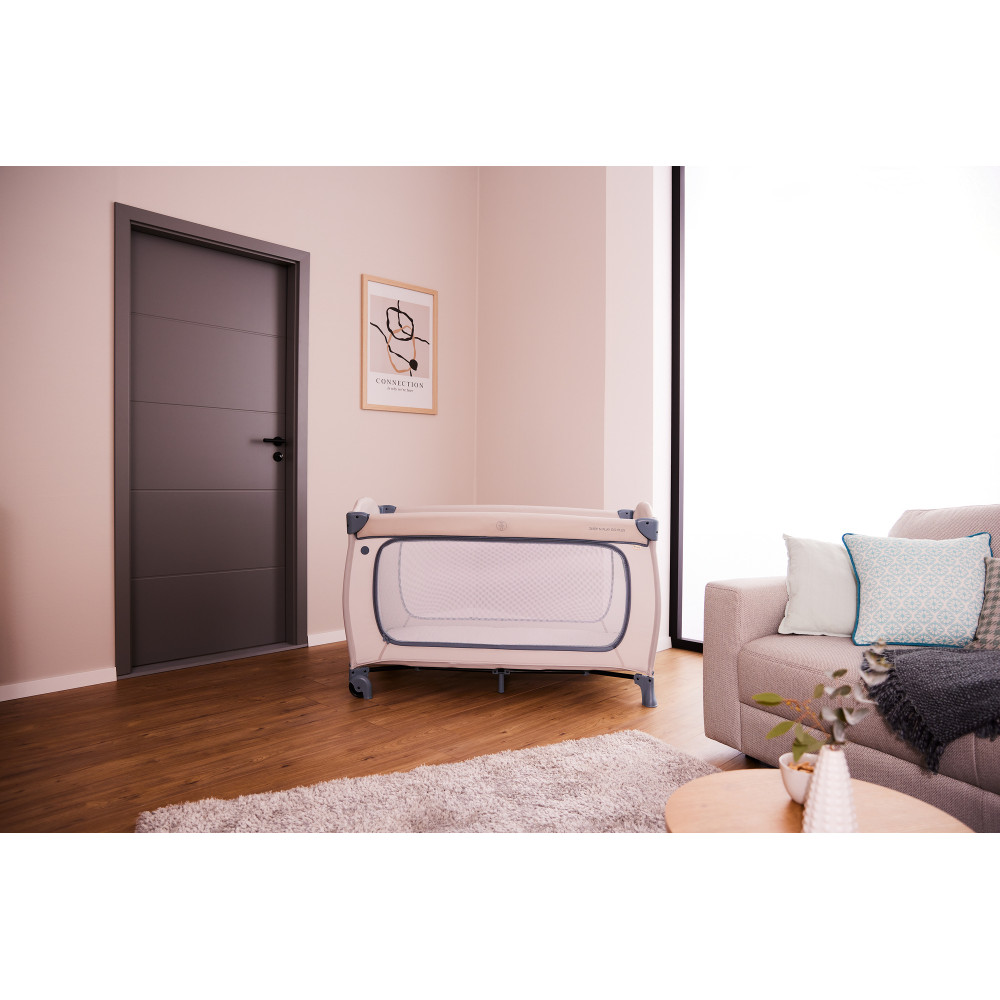 Hauck Sleep N Play Go Plus - детский манеж-кроватка на колесах • Dusty Blue