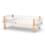 Veres Monaco | Верес Монако 190 - подростковая кровать (190x80 см), бук, антибактериальная краска с ионами серебра • White Natural | Бело-буковый