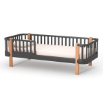 Veres Monaco | Верес Монако 190 - подростковая кровать (190x80 см), бук, антибактериальная краска с ионами серебра • Anthracite Natural | Темно-серый