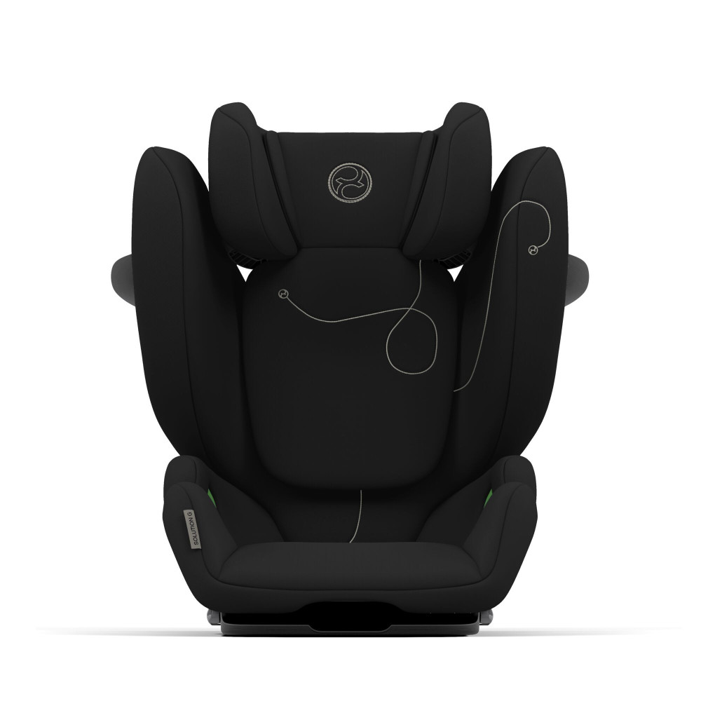 Cybex Solution G i-Fix - дитяче автокрісло (від 3 до 12 років / 100 - 150 см), з відкидним підголівником, покращеною вентиляцією та захистом від бокових ударів • Moon Black (Comfort)