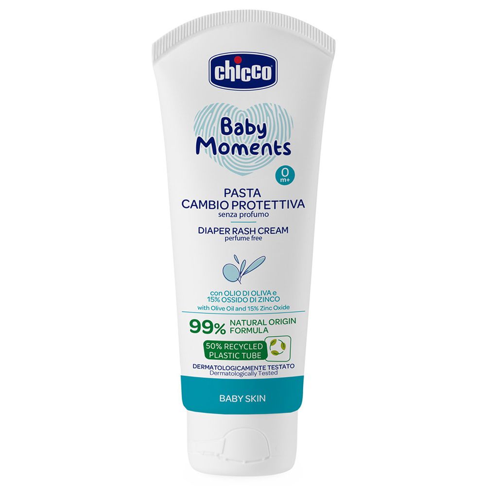 Крем захисний під підгузник з цинком та пантенолом Chicco Baby Moments, 100 мл (12114.00)