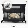 Espiro Cloud - приставная детская кроватка на колесах, манеж (4 колеса, регулировка высоты, сумка для переноски в комплекте) • 10 Black Shadow