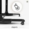 Espiro Cloud - приставная детская кроватка на колесах, манеж (4 колеса, регулировка высоты, сумка для переноски в комплекте) • 10 Black Shadow