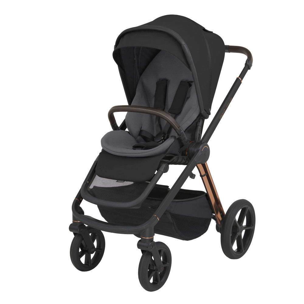 Espiro Miloo Way - прогулочная коляска для бездорожья, реверсивный прогулочный блок, регулируется высота капюшона, быстрое складывание • 110 Diamond Black