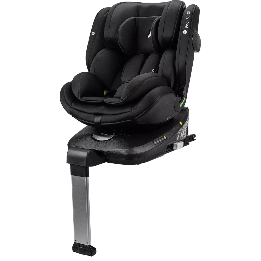 Osann Eno360 SL i-Size - автокресло для детей (от 0 до 12 лет / 40 - 150 см), поворотное (360), крепление ISOFIX с упором в пол • All Black