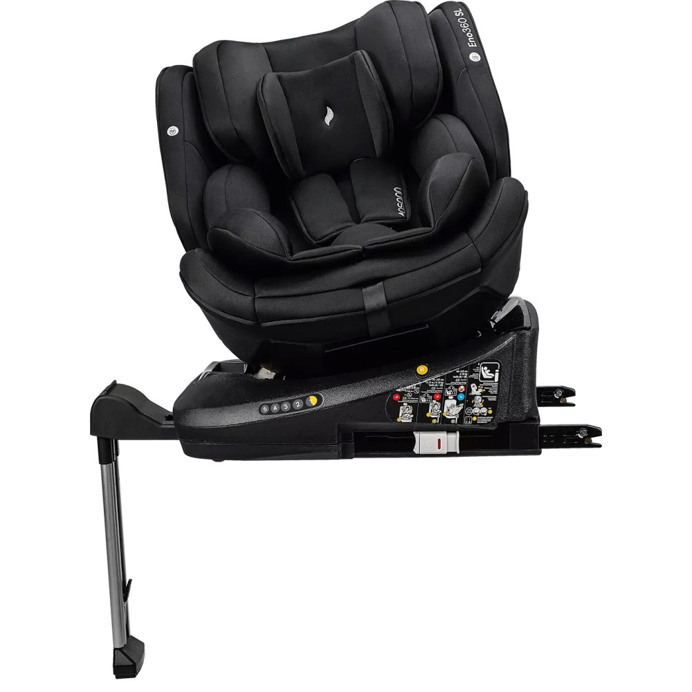 Osann Eno360 SL i-Size - автокресло для детей (от 0 до 12 лет / 40 - 150 см), поворотное (360), крепление ISOFIX с упором в пол • All Black