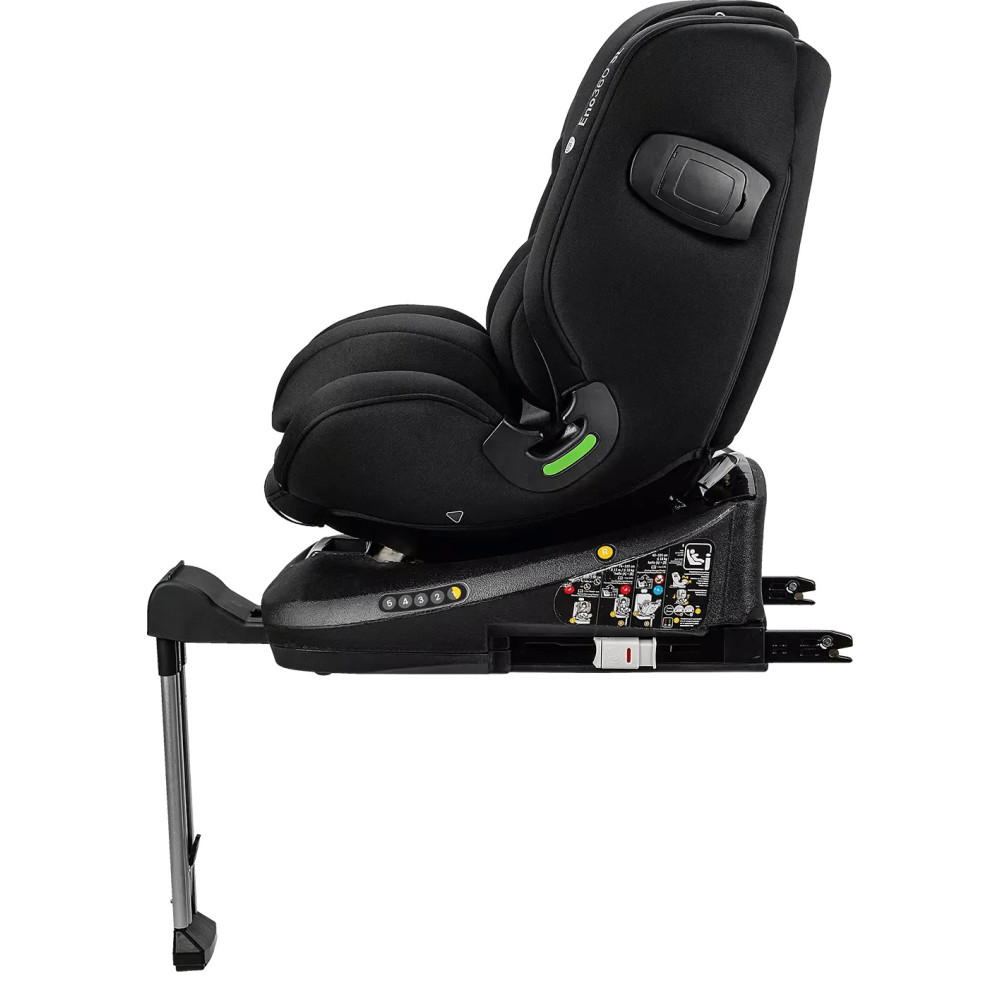 Osann Eno360 SL i-Size - автокресло для детей (от 0 до 12 лет / 40 - 150 см), поворотное (360), крепление ISOFIX с упором в пол • All Black