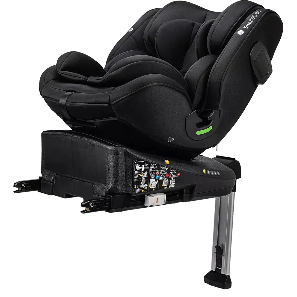 Osann Eno360 SL i-Size - автокресло для детей (от 0 до 12 лет / 40 - 150 см), поворотное (360), крепление ISOFIX с упором в пол • All Black