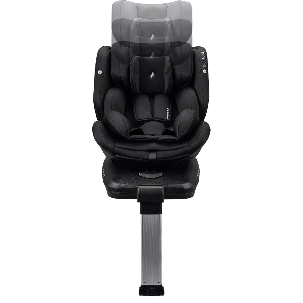 Osann Eno360 SL i-Size - автокресло для детей (от 0 до 12 лет / 40 - 150 см), поворотное (360), крепление ISOFIX с упором в пол • All Black
