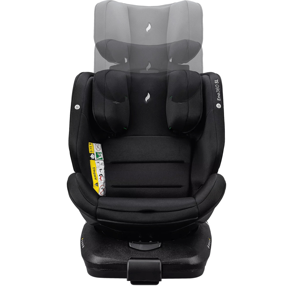 Osann Eno360 SL i-Size - автокресло для детей (от 0 до 12 лет / 40 - 150 см), поворотное (360), крепление ISOFIX с упором в пол • All Black