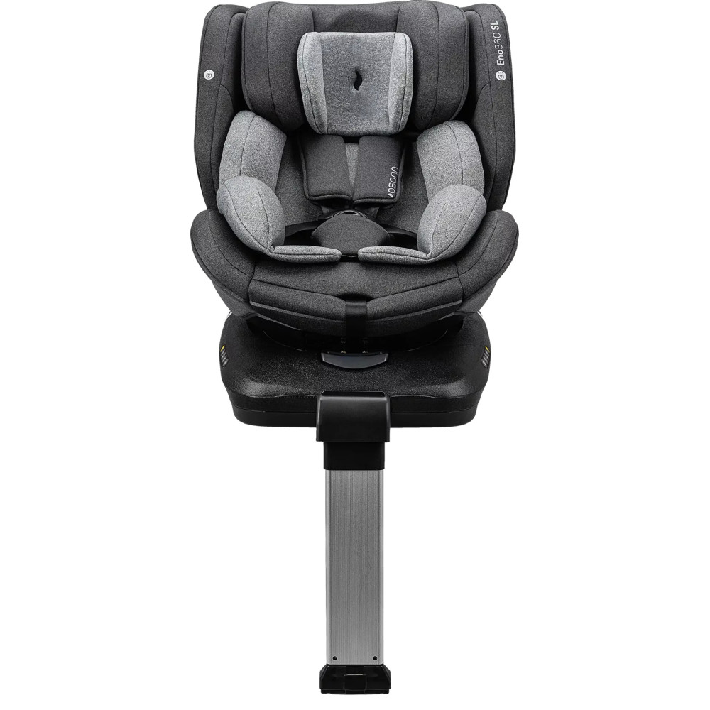 Osann Eno360 SL i-Size - автокресло для детей (от 0 до 12 лет / 40 - 150 см), поворотное (360), крепление ISOFIX с упором в пол • Dark Grey Melange