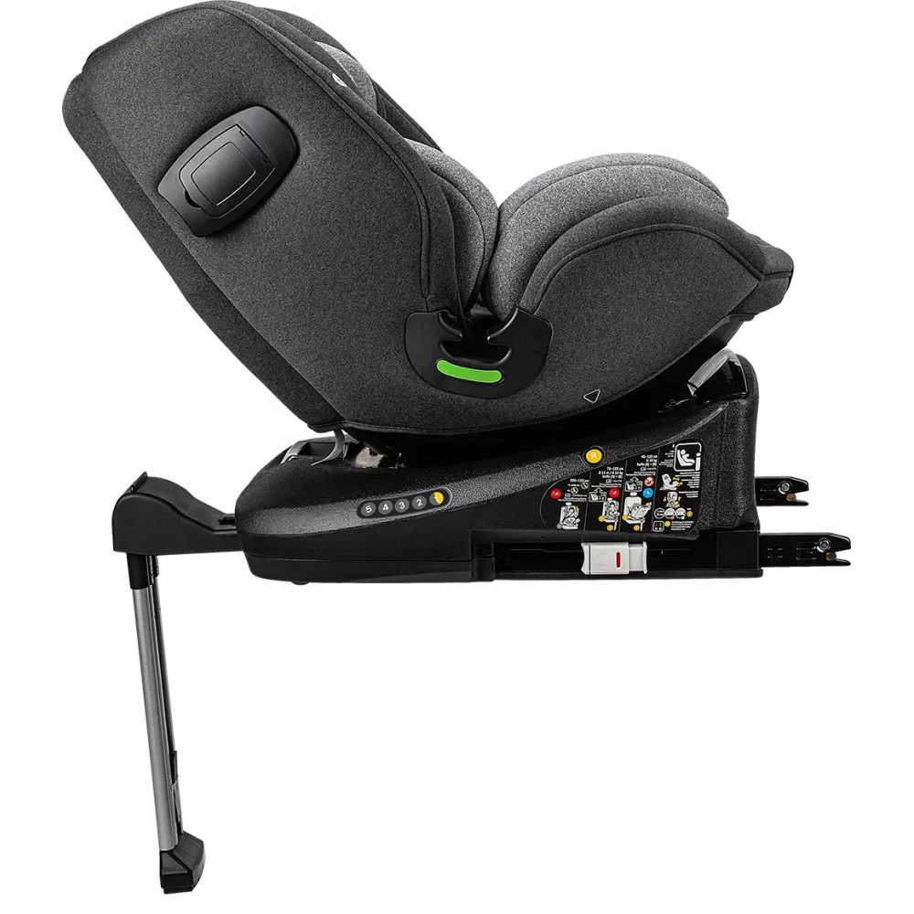 Osann Eno360 SL i-Size - автокресло для детей (от 0 до 12 лет / 40 - 150 см), поворотное (360), крепление ISOFIX с упором в пол • Dark Grey Melange