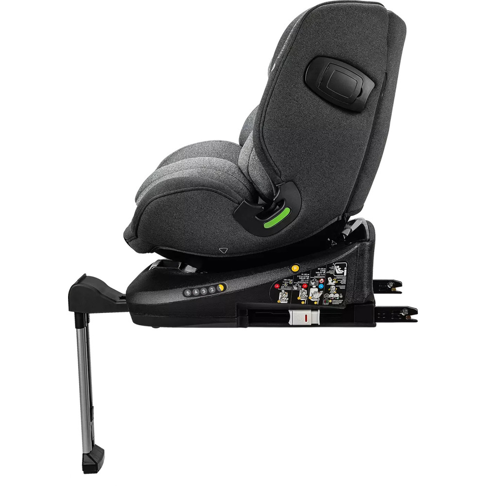 Osann Eno360 SL i-Size - автокресло для детей (от 0 до 12 лет / 40 - 150 см), поворотное (360), крепление ISOFIX с упором в пол • Dark Grey Melange
