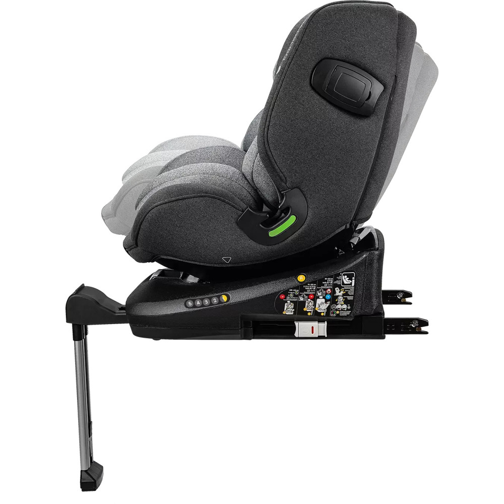 Osann Eno360 SL i-Size - автокресло для детей (от 0 до 12 лет / 40 - 150 см), поворотное (360), крепление ISOFIX с упором в пол • Dark Grey Melange