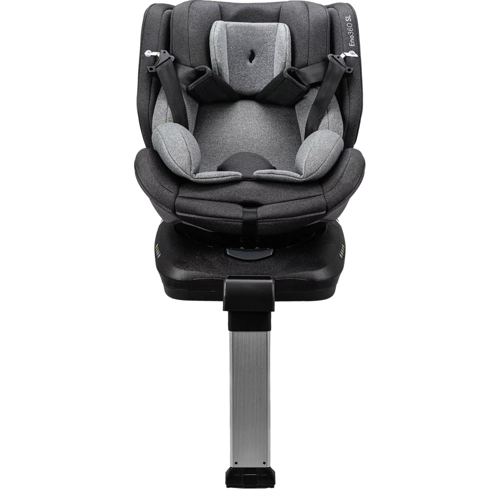 Osann Eno360 SL i-Size - автокресло для детей (от 0 до 12 лет / 40 - 150 см), поворотное (360), крепление ISOFIX с упором в пол • Dark Grey Melange