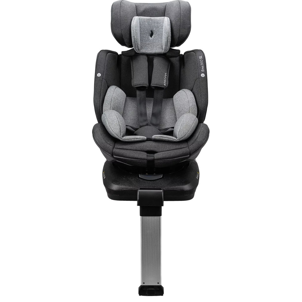 Osann Eno360 SL i-Size - автокресло для детей (от 0 до 12 лет / 40 - 150 см), поворотное (360), крепление ISOFIX с упором в пол • Dark Grey Melange