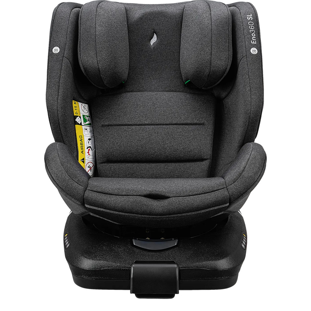 Osann Eno360 SL i-Size - автокресло для детей (от 0 до 12 лет / 40 - 150 см), поворотное (360), крепление ISOFIX с упором в пол • Dark Grey Melange