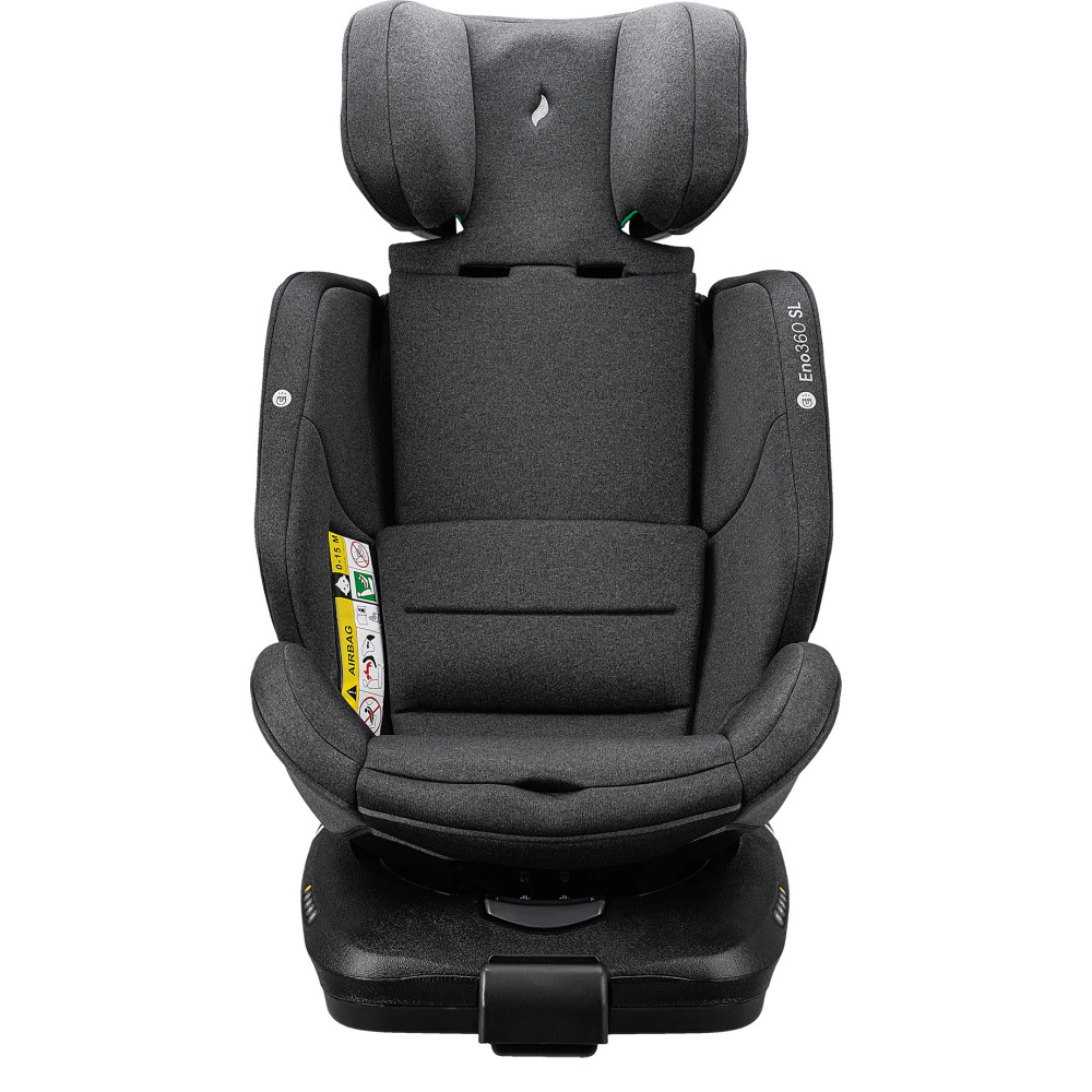 Osann Eno360 SL i-Size - автокресло для детей (от 0 до 12 лет / 40 - 150 см), поворотное (360), крепление ISOFIX с упором в пол • Dark Grey Melange