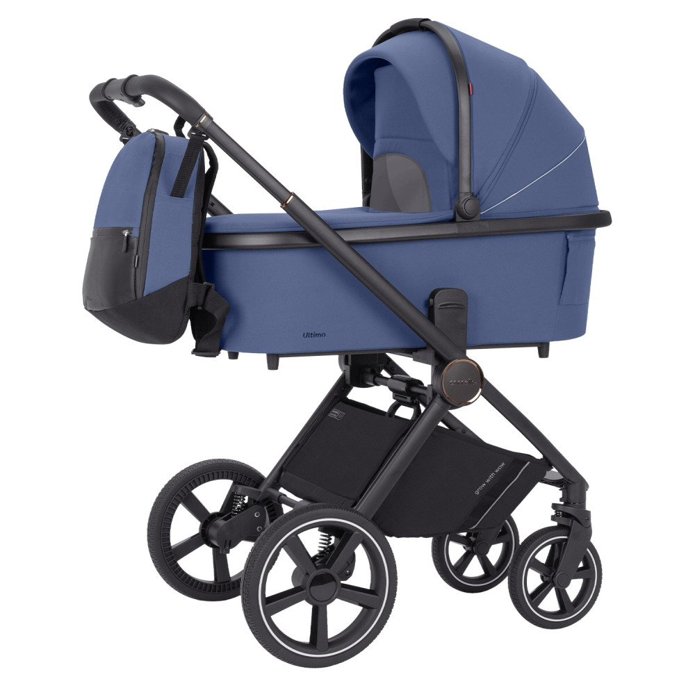 Carrello Ultimo CRL-6518 - дитяча коляска 2в1, коляска з люлькою, регулювання висоти люльки та прогулянкового блоку, всесезонний візок • Arctic Blue