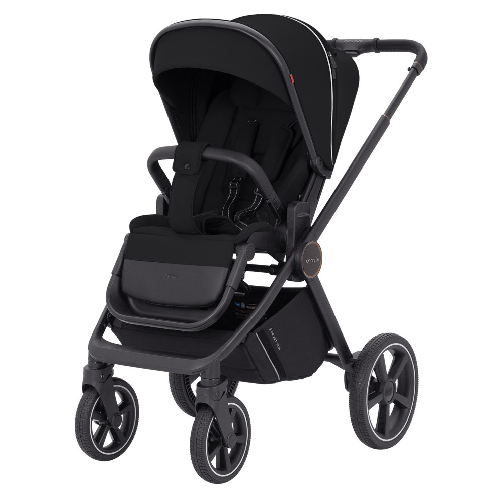 Carrello Ultimo CRL-6518 - детская коляска 2в1, коляска с люлькой, регулировка высоты люльки и прогулочного блока, всесезонная коляска • Sable Black