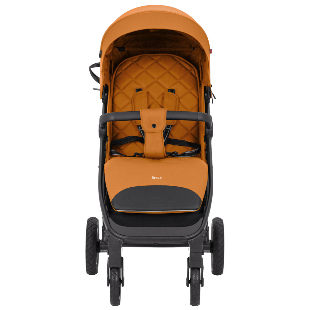 Carrello Bravo Air NF 2024 CRL-5512 - прогулочная коляска, всесезонная коляска с надувными резиновыми колесами • Amber Orange