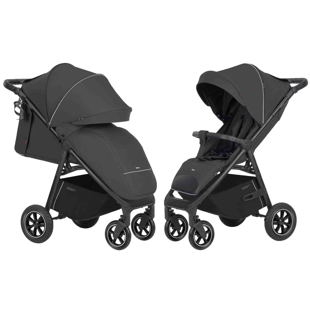 Carrello Bravo Air NF 2024 CRL-5512 - прогулянкова коляска, всесезонний візок з надувними гумовими колесами • Lunar Grey