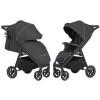 Carrello Bravo Air NF 2024 CRL-5512 - прогулянкова коляска, всесезонний візок з надувними гумовими колесами • Lunar Grey
