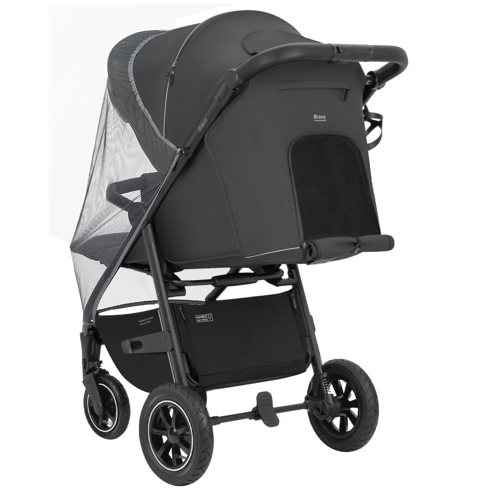 Carrello Bravo Air NF 2024 CRL-5512 - прогулянкова коляска, всесезонний візок з надувними гумовими колесами • Lunar Grey