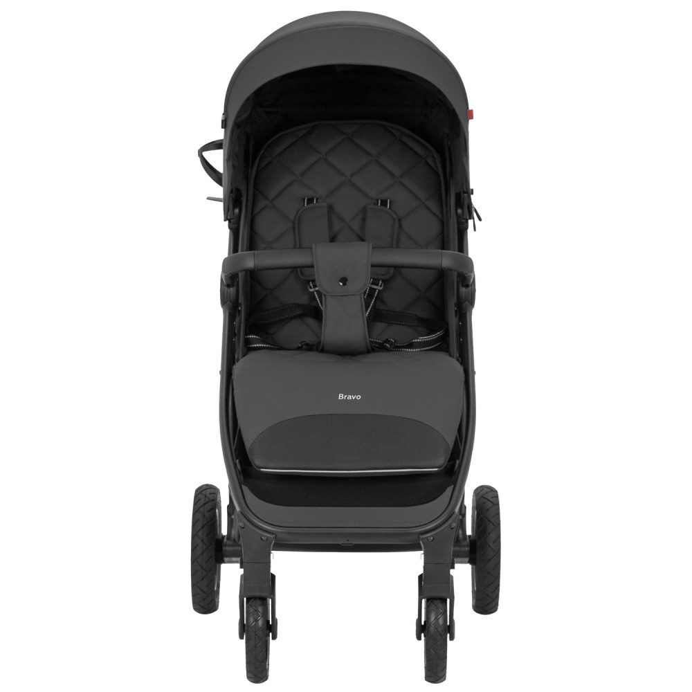 Carrello Bravo Air NF 2024 CRL-5512 - прогулянкова коляска, всесезонний візок з надувними гумовими колесами • Lunar Grey