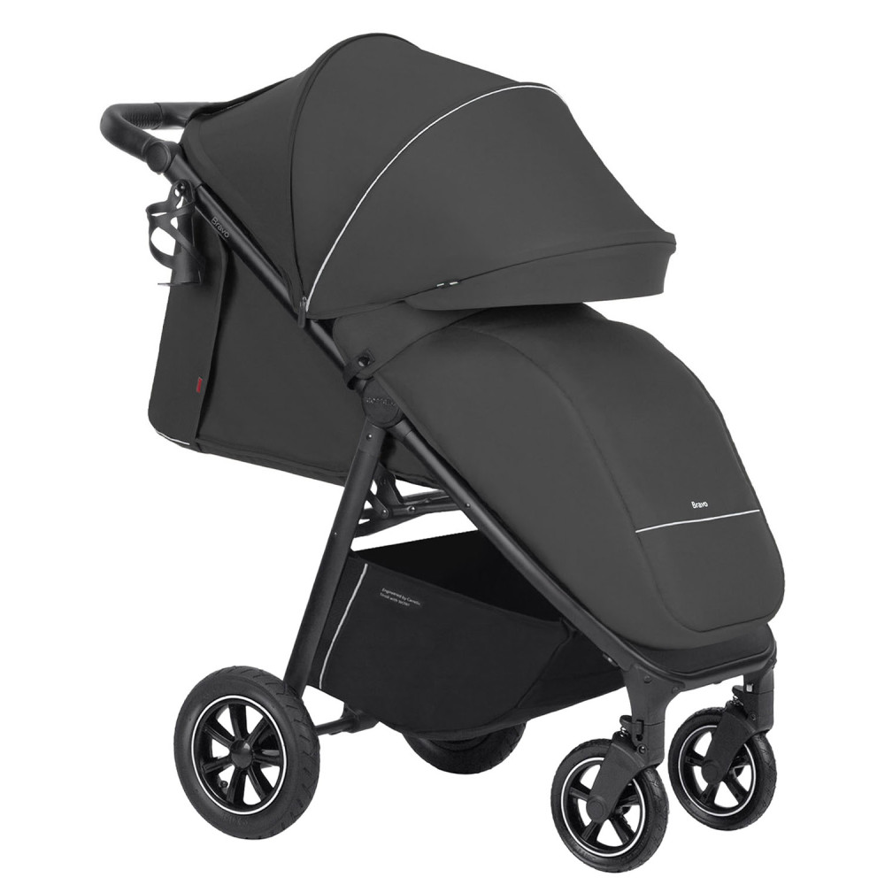Carrello Bravo Air NF 2024 CRL-5512 - прогулянкова коляска, всесезонний візок з надувними гумовими колесами • Lunar Grey