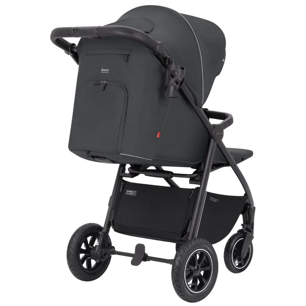 Carrello Bravo Air NF 2024 CRL-5512 - прогулянкова коляска, всесезонний візок з надувними гумовими колесами • Lunar Grey