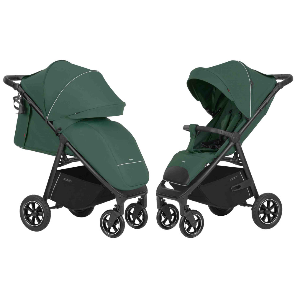 Carrello Bravo Air NF 2024 CRL-5512 - прогулянкова коляска, всесезонний візок з надувними гумовими колесами • Spring Green