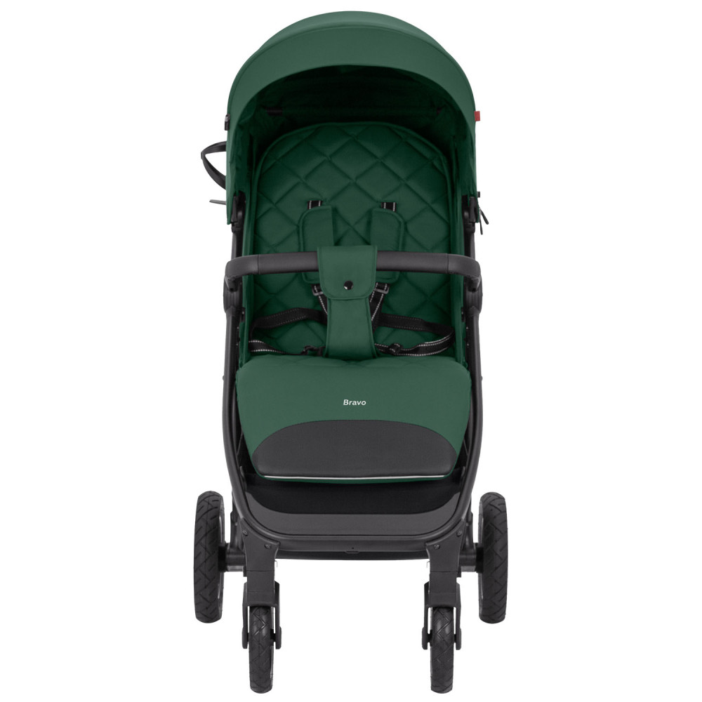 Carrello Bravo Air NF 2024 CRL-5512 - прогулянкова коляска, всесезонний візок з надувними гумовими колесами • Spring Green