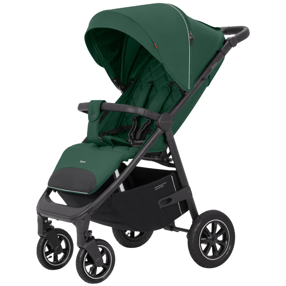 Carrello Bravo Air NF 2024 CRL-5512 - прогулянкова коляска, всесезонний візок з надувними гумовими колесами • Spring Green