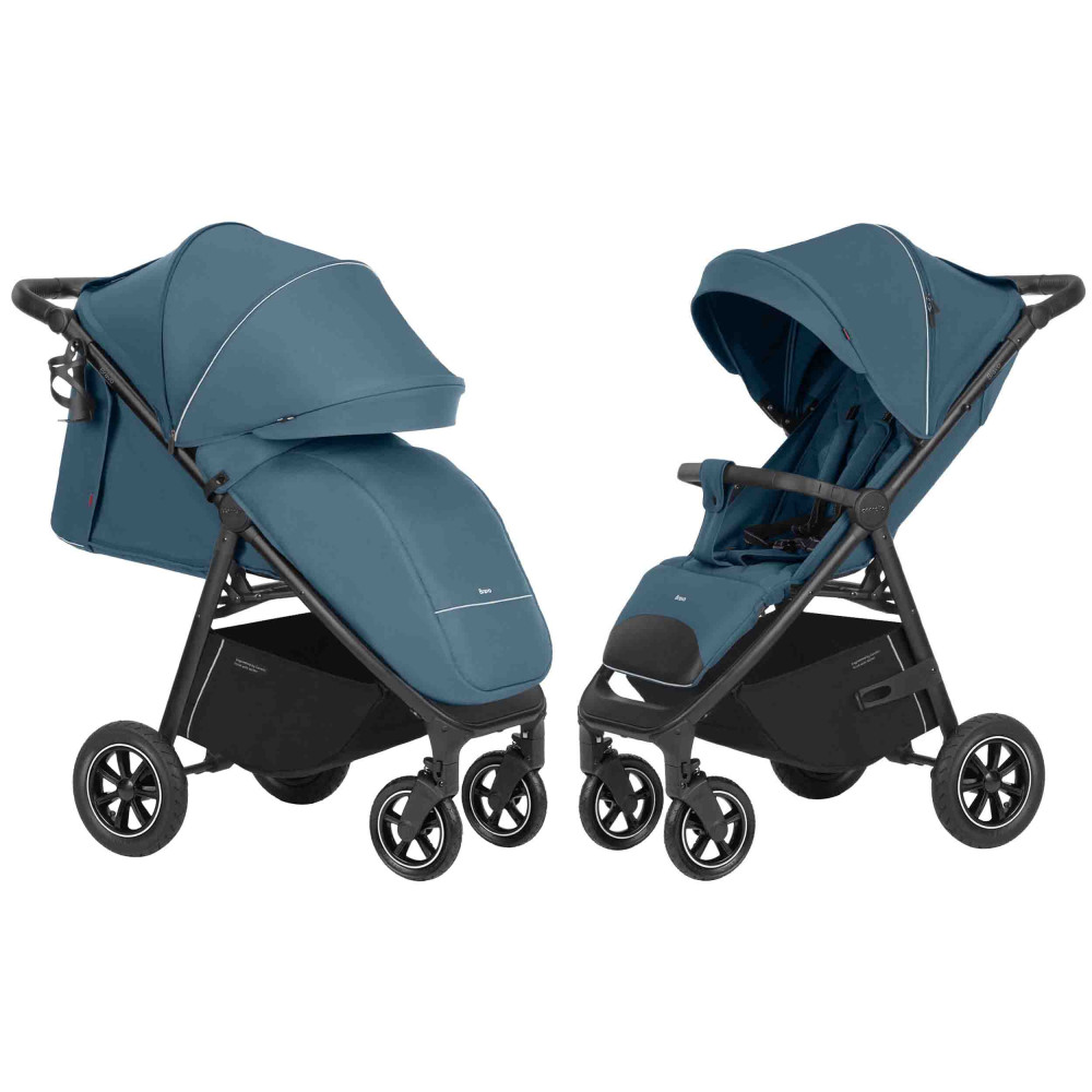 Carrello Bravo Air NF 2024 CRL-5512 - прогулянкова коляска, всесезонний візок з надувними гумовими колесами • Ice Blue