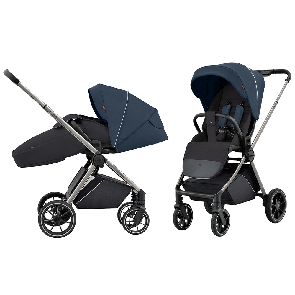 Carrello Ultra BF CRL-5525 - прогулочная коляска с реверсивным блоком (сиденье устанавливается лицом к маме), регулируется высота капюшона, компактно складывается • Horizon Blue