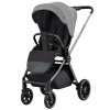 Carrello Ultra BF CRL-5525 - прогулянкова коляска з реверсивним блоком (сидіння встановлюється обличчям до мами), регулюється висота капюшону, компактно складається • Silk Grey