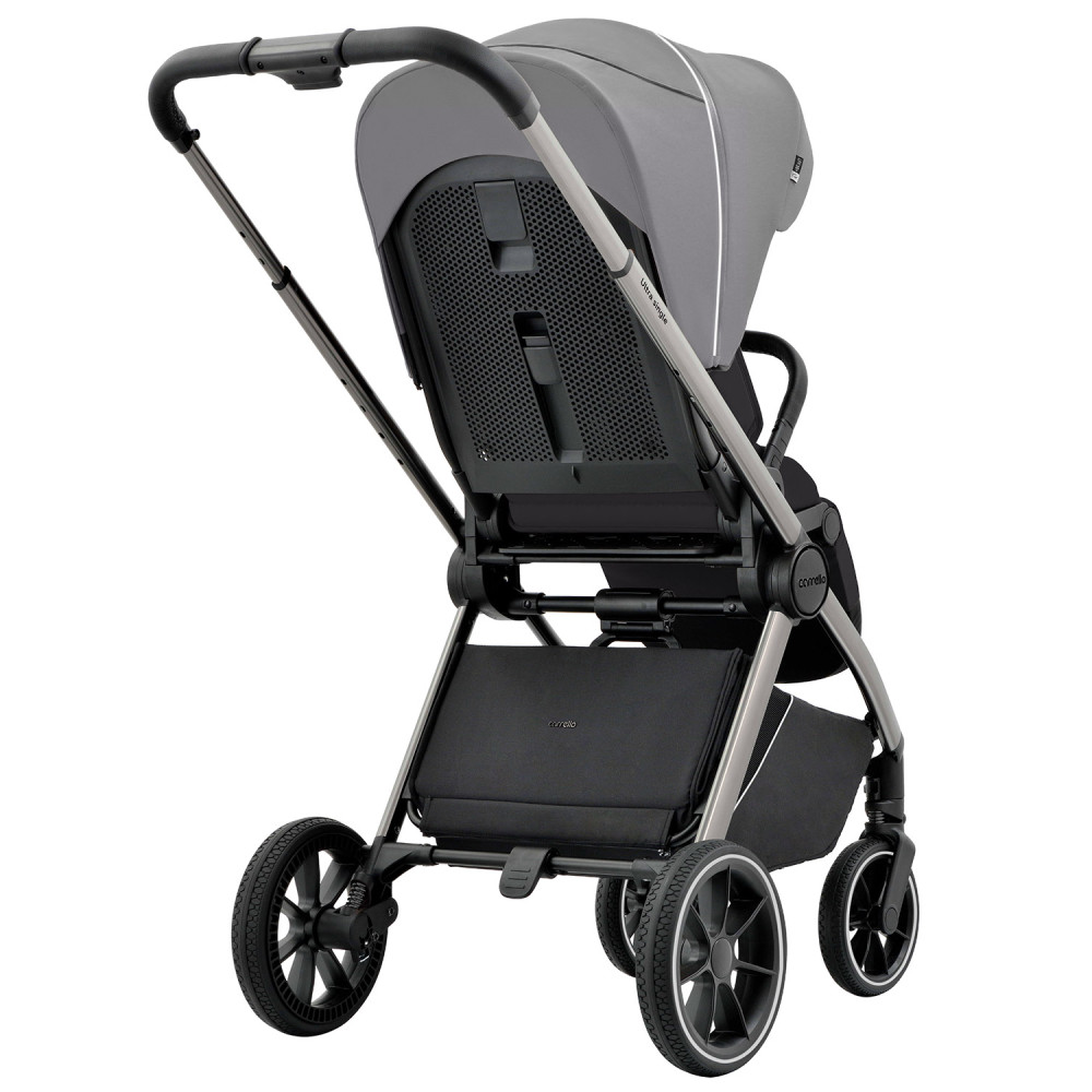Carrello Ultra BF CRL-5525 - прогулянкова коляска з реверсивним блоком (сидіння встановлюється обличчям до мами), регулюється висота капюшону, компактно складається • Silk Grey