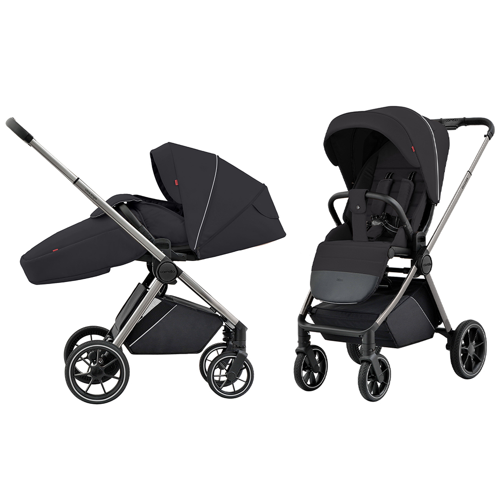 Carrello Ultra BF CRL-5525 - прогулянкова коляска з реверсивним блоком (сидіння встановлюється обличчям до мами), регулюється висота капюшону, компактно складається • Matte Grey