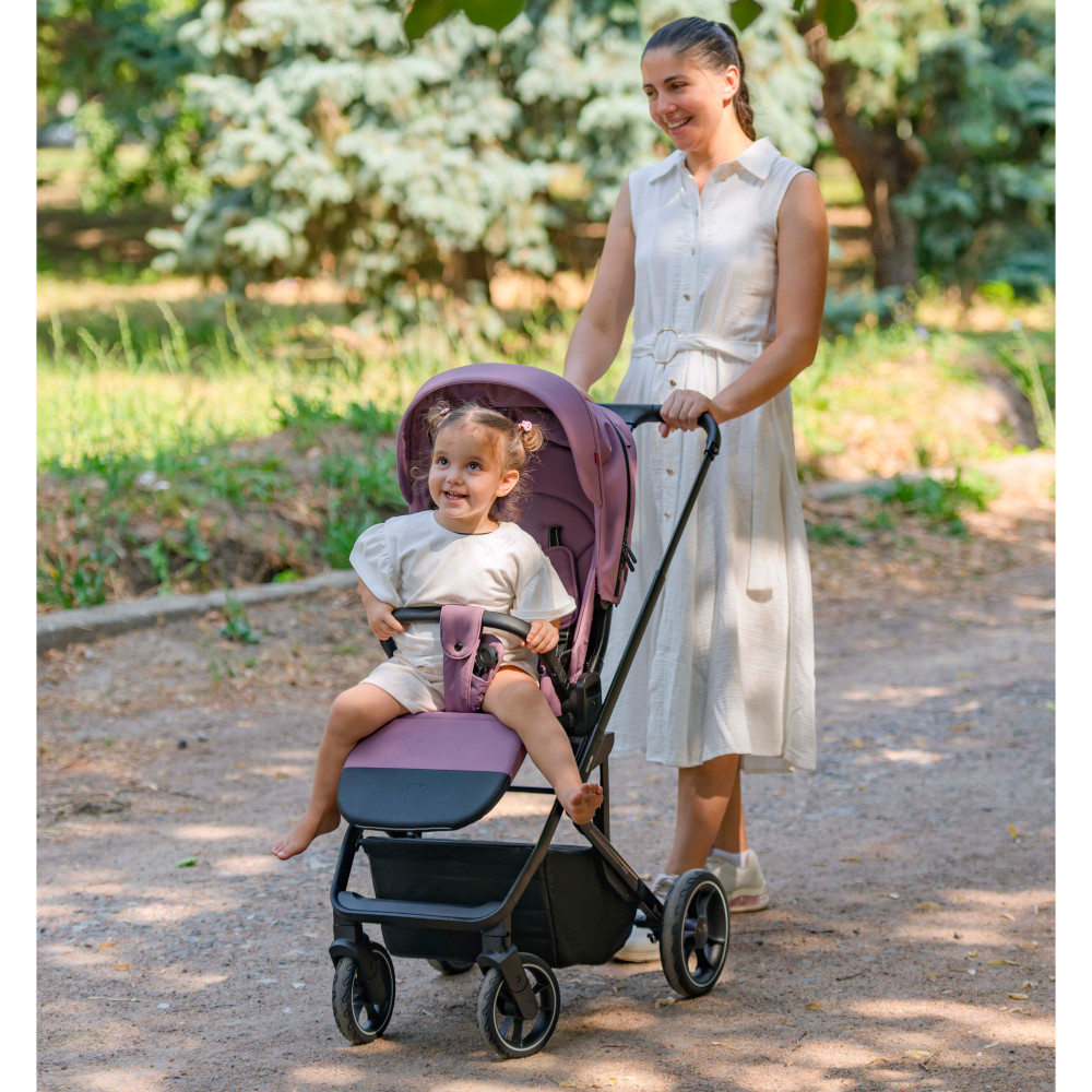 Carrello Alfa BF CRL-5508 - прогулянкова коляска з реверсивним блоком (сидіння встановлюється обличчям до мами), регулюється висота капюшону • Midnight Black