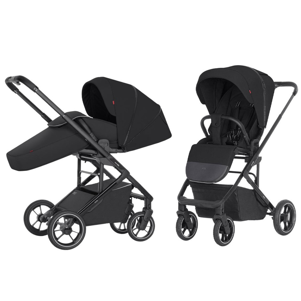 Carrello Alfa BF CRL-5508 - прогулянкова коляска з реверсивним блоком (сидіння встановлюється обличчям до мами), регулюється висота капюшону • Midnight Black