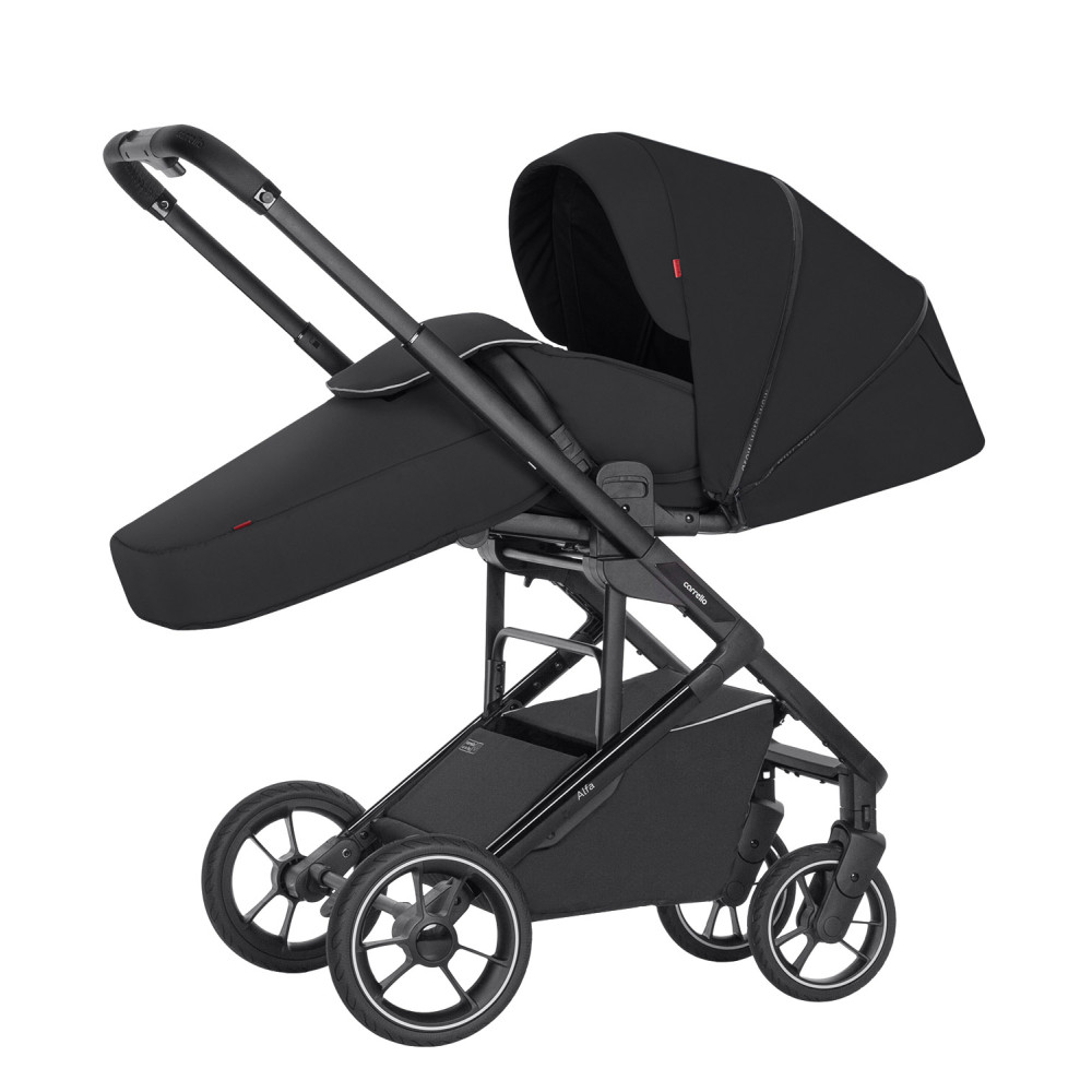 Carrello Alfa BF CRL-5508 - прогулянкова коляска з реверсивним блоком (сидіння встановлюється обличчям до мами), регулюється висота капюшону • Midnight Black