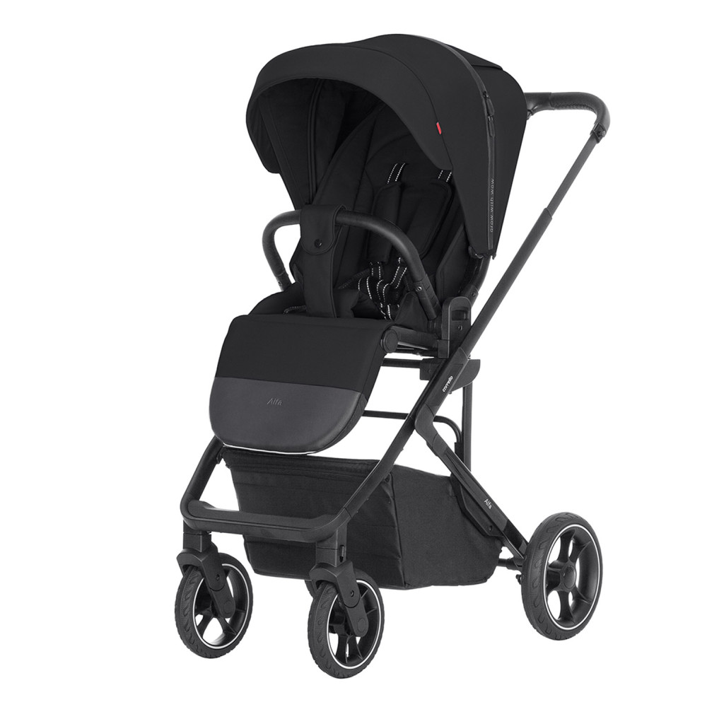 Carrello Alfa BF CRL-5508 - прогулянкова коляска з реверсивним блоком (сидіння встановлюється обличчям до мами), регулюється висота капюшону • Midnight Black