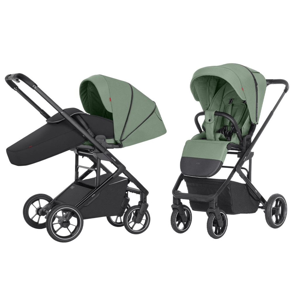 Carrello Alfa BF CRL-5508 - прогулянкова коляска з реверсивним блоком (сидіння встановлюється обличчям до мами), регулюється висота капюшону • Sea Green