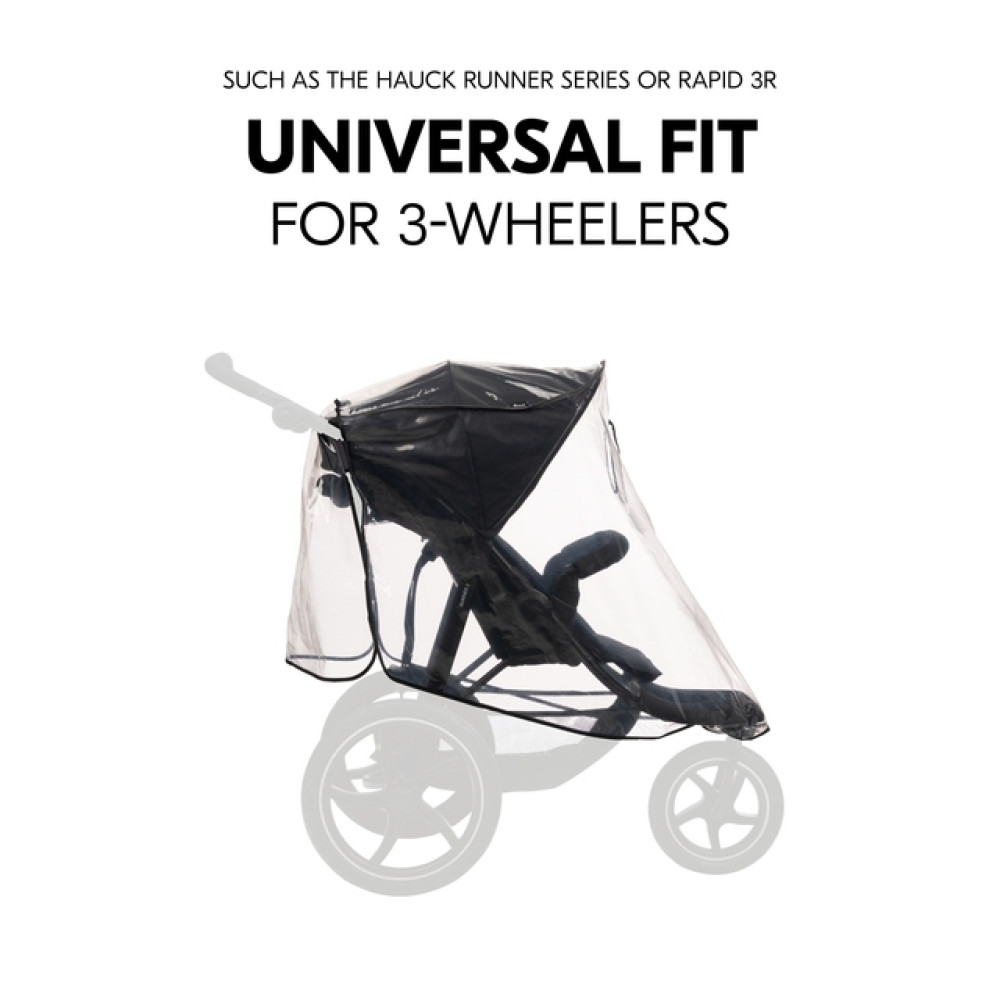 Hauck Pushchair Raincover - дождевик для трехколесной коляски • Black