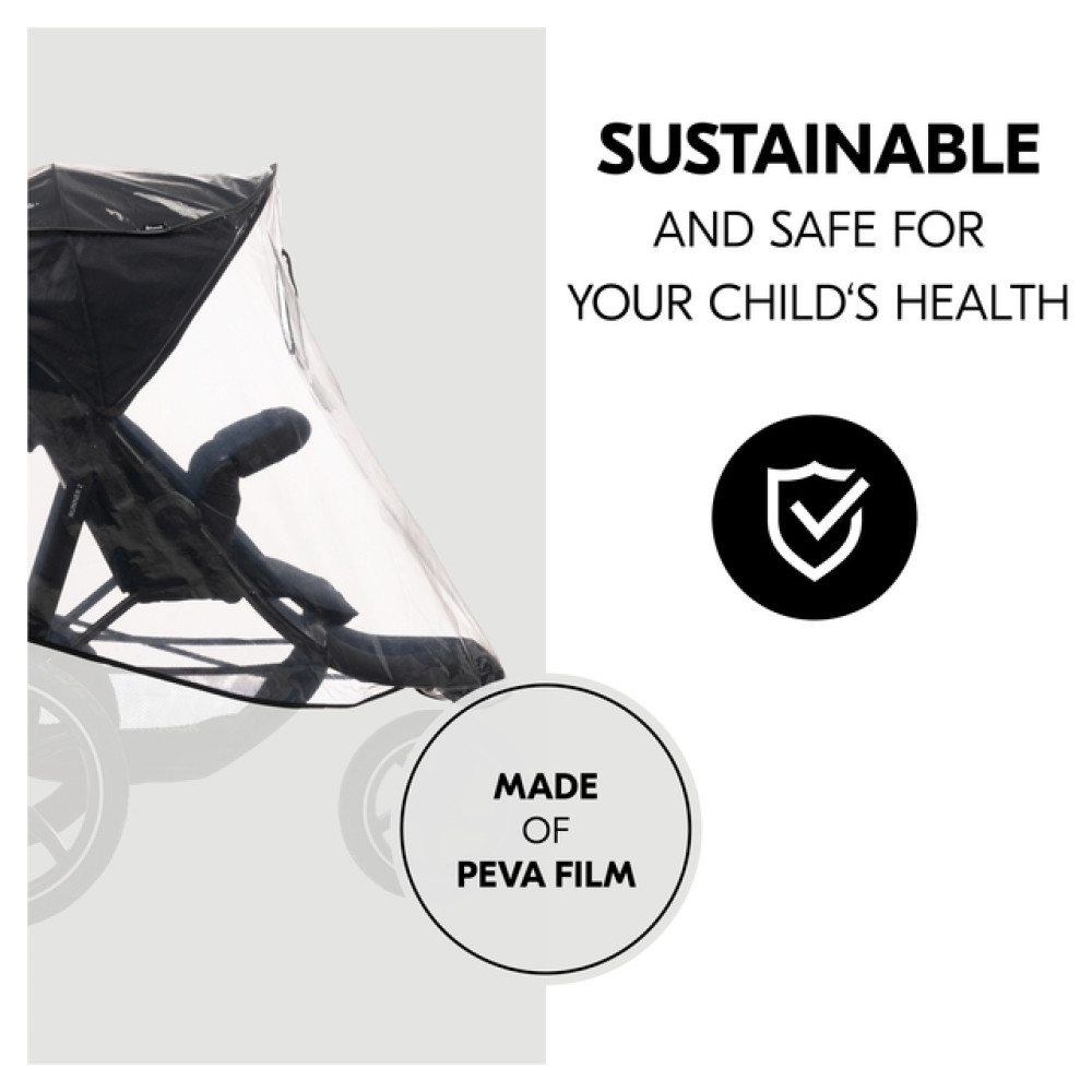 Hauck Pushchair Raincover - дождевик для трехколесной коляски • Black
