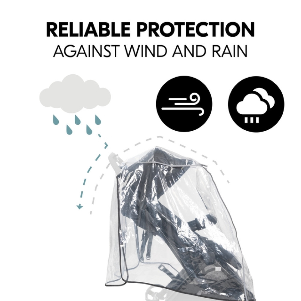  Hauck Pushchair Raincover - дождевик для двухместной коляски • Black