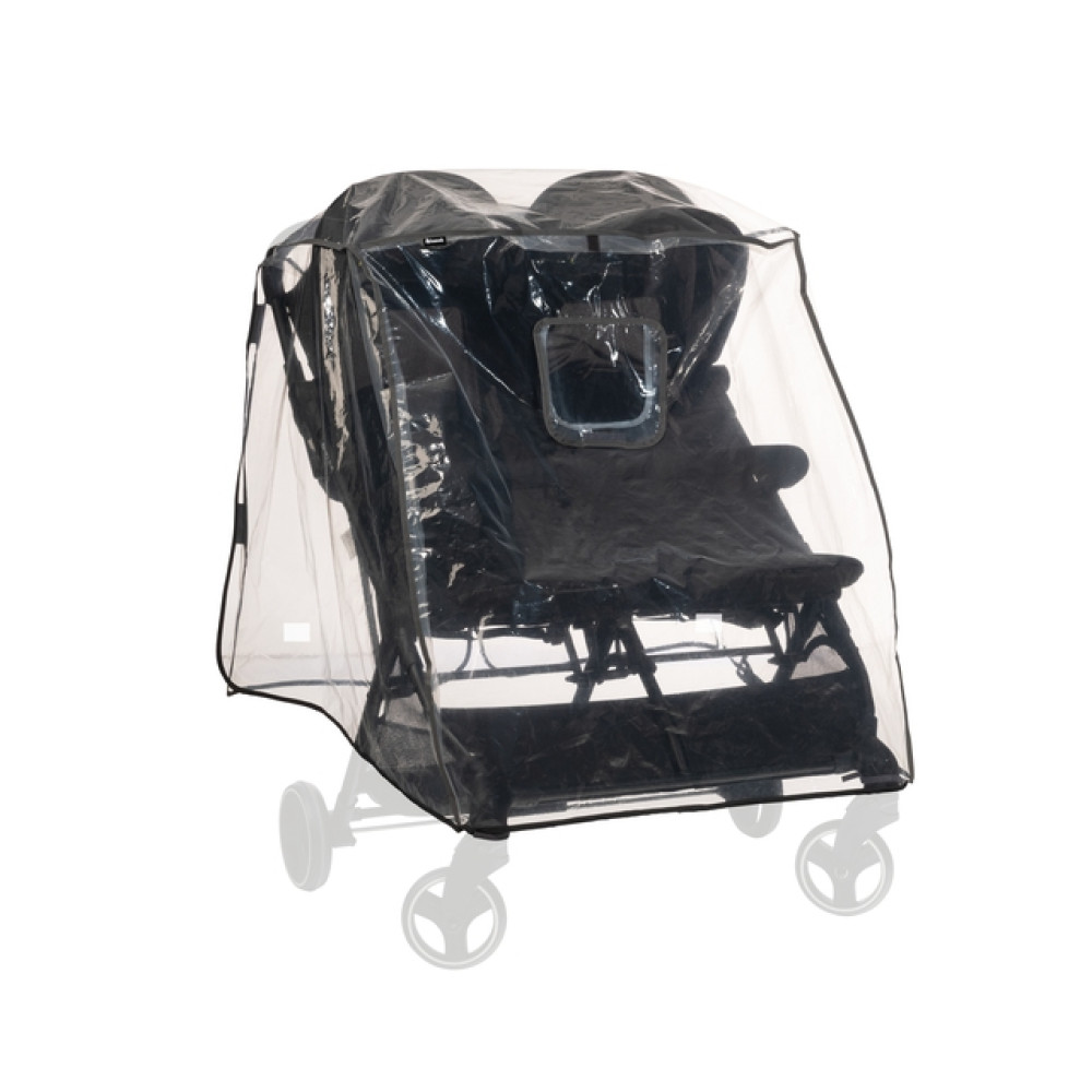  Hauck Pushchair Raincover - дождевик для двухместной коляски • Black