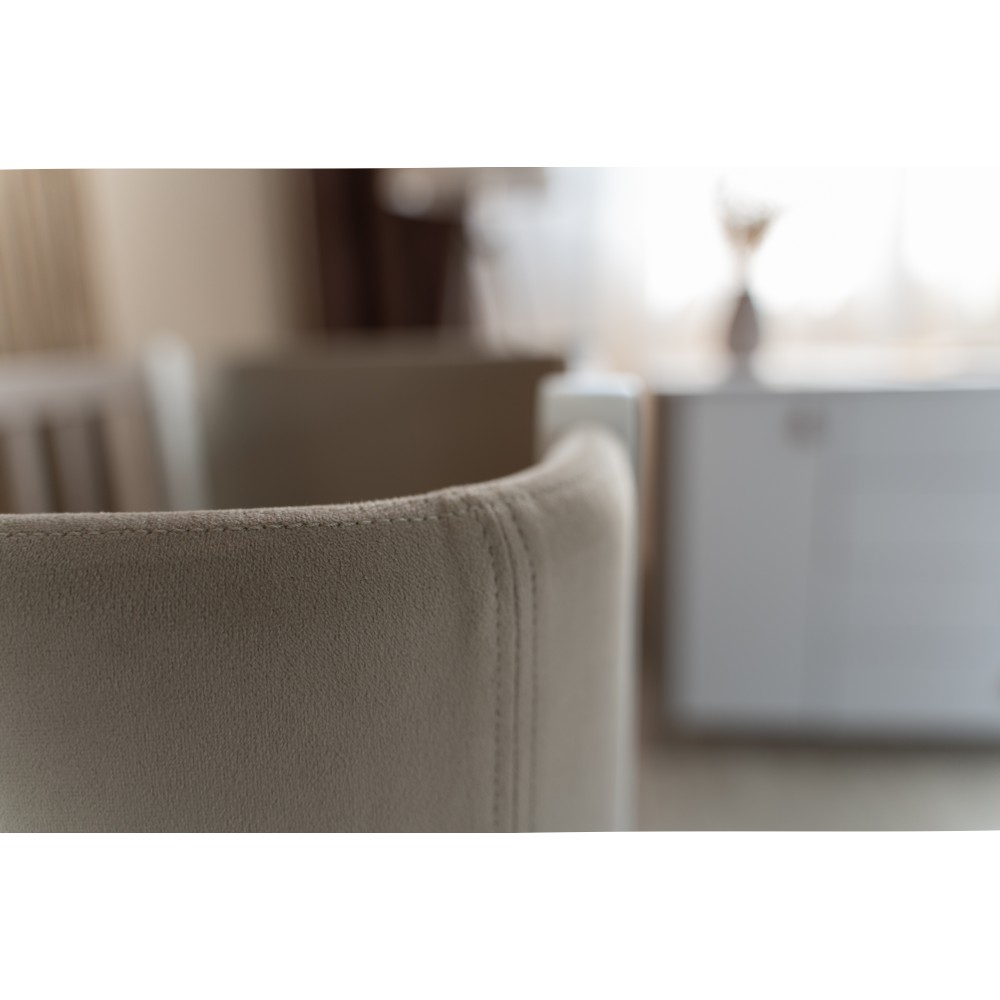 Veres Monaco Velur | Верес Монако Велюр 160 - підліткове ліжко з м'якими боковинками, бук, антибактеріальна фарба з іонами срібла, німецька фурнітура • Cappuccino White | Капучино-білий